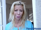Kinky milf with big tits sucks huge dick